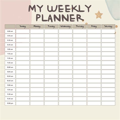 Best Free Printable Weekly Planner Calendar Template Pdf For Free At