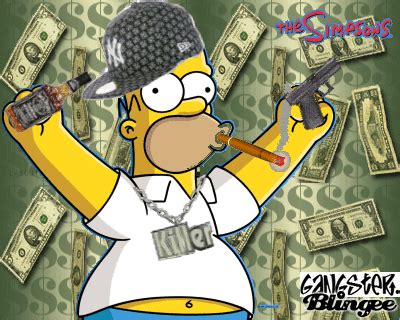 Looking for the best bart simpson wallpaper? gangster homer Picture #83931845 | Blingee.com