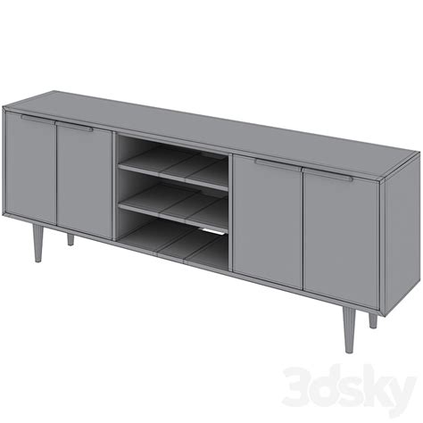 Tate 80 Media Console By Crate And Barrel Console 3d Model