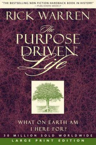 The Purpose Driven Life By Rick Warren 2003 Trade Paperback Large