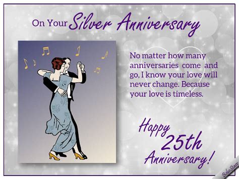 Silver Anniversary Wishes Free Milestones Ecards Greeting Cards 123