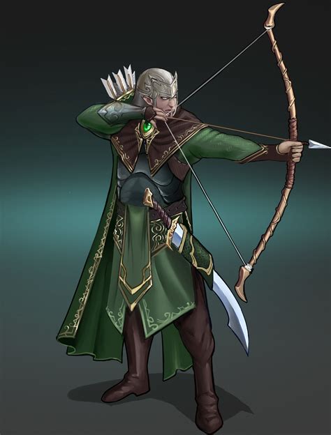 Elf Archer Nikita Develuk Elf Warrior Fantasy Character Design Elf