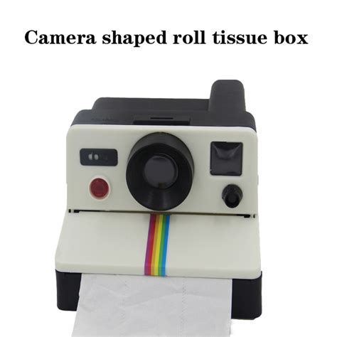 Retro Polaroid Camera Shape Inspired Toilet Roll Box Toilet Paper