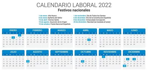 Calendario Laboral 2022 Consulta Todos Los Festivos Rtvees