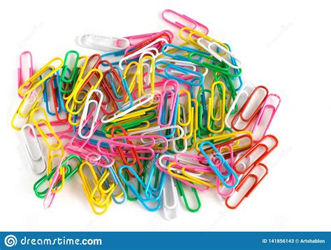 Colorful Paper Clips Isolated On White Background Stock Image Image