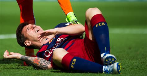 Messi Tears Ligaments Faces Eight Weeks Out Teamtalk