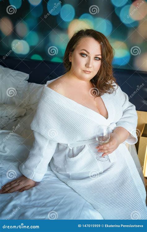 beautiful fat woman sitting on bed morning stock image image of happiness beautiful 147015959