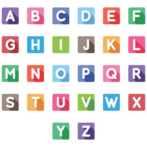 Individual Colorful Alphabet Letters Printable Each Pages Features A