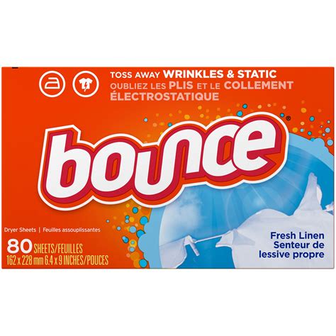 Bounce Dryer Sheets Fresh Linen 80 Sheets