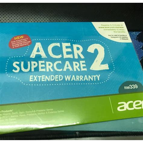 Acer Supercare 2 Extended Warranty Card Computers And Tech Laptops