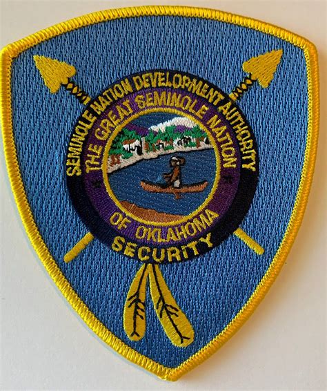 Seminole Nation Ok Tribal Security Police Patches Tribal Seminole
