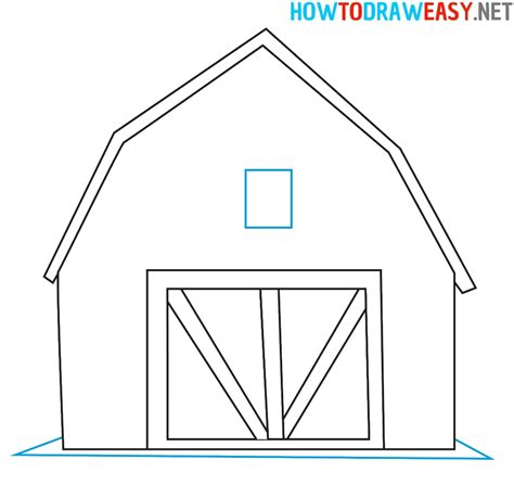 How To Draw A Barn Easy Draw For Kids