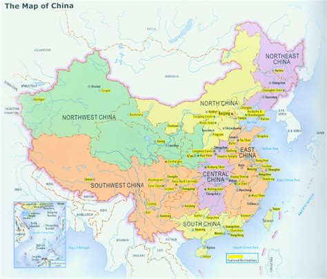 Physical Map of China in large version 1711*1000 pixels, China Travel Map