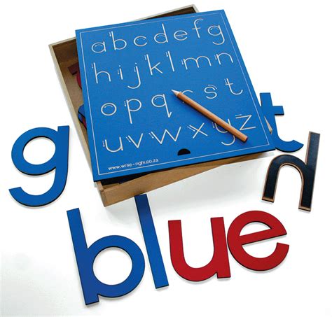Wooden Alphabet Board With 120mm Lowercase Letter And Vowels In A Box