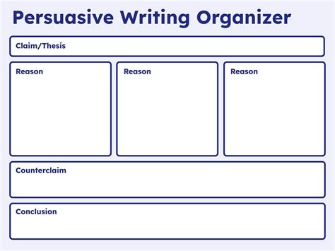 Persuasive Writing Organizer Book Creator App