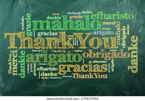 Thank You Different Languages On Green Stock Illustration 174637466
