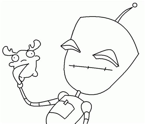 Invader Zim Gir Coloring Pages Coloring Home