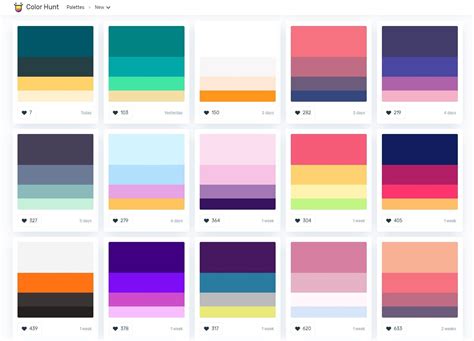 Color Palettes For Designers And Artists Color Hunt Color Palette