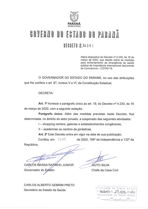 Texto sobre a história do paraná, quais os principais acontecimentos, como foi a colonização, guerra do contestado, etc. Decreto do Governo do Estado do Paraná - Sindiclubes - Paraná