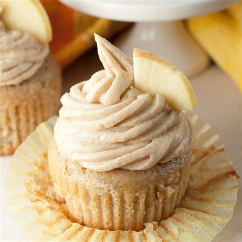 Apple Cider Cupcakes And Brown Sugar Cinnamon Buttercream Wishes And Dishes
