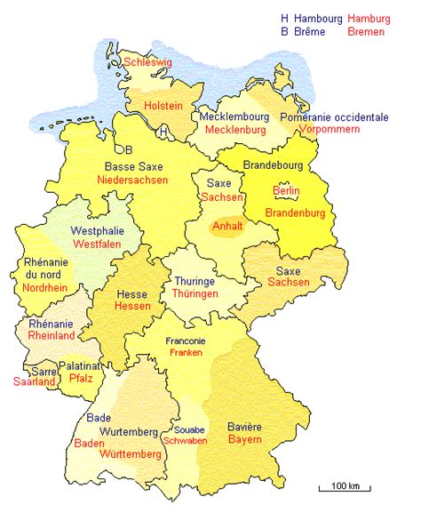 Allemagne Des Regions Info ≡ Voyage Carte Plan