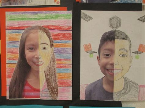 Nice Math Meets Art Symmetry Self Portraits School