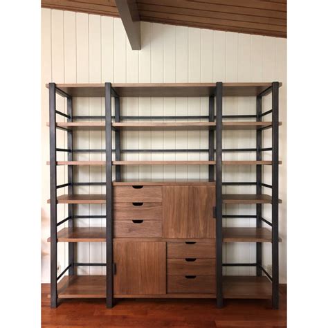 Mid Century Modern Industrial Design Bookcase Mortise And Tenon