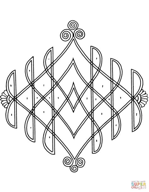 Indian Pattern Coloring Page Free Printable Coloring Pages