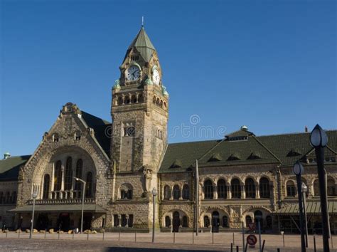 Perspective View Of The Famous Train Station In Metz Stock Image