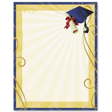 Glowing Achievement Border Papers Borders For Paper Graduation Photo