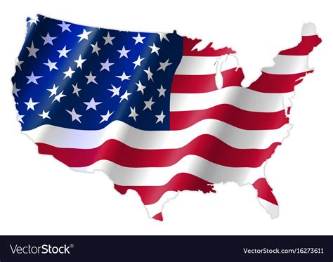United States Map With American Flag United States Map
