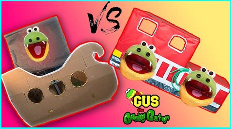 Gus the gummy gator coloring pages. BOX FORT CHALLENGE! Pretend Play Transportation Vehicles ...