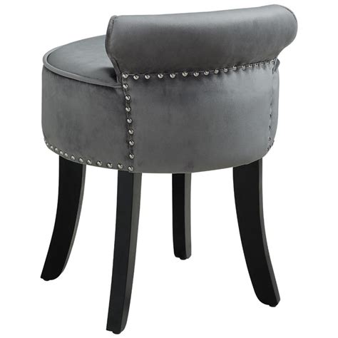 See more ideas about chair, decor and furniture. Posh Living Alena Tufted Velvet Vanity Stool with Nailhead ...