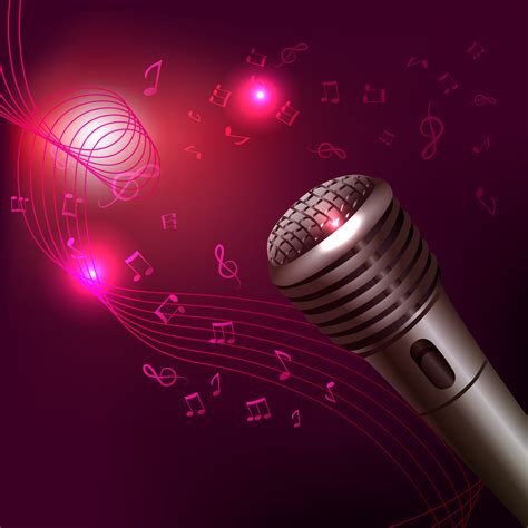 Enjoy a superb selection of melodies for both your and clients' videos, games, presentations, podcasts, phone on hold. Music background with microphone 435493 Vector Art at Vecteezy