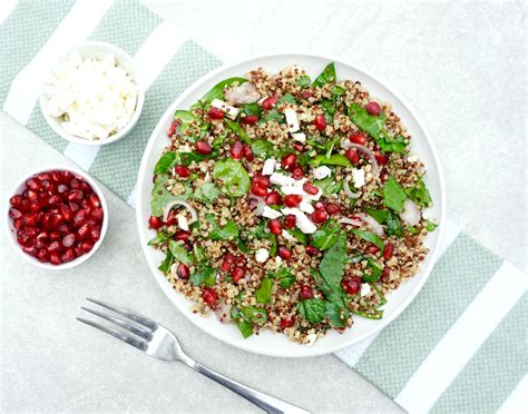 Festive Healthy Pomegranate Quinoa Salad Recipe