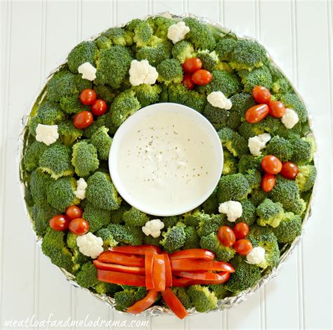 Christmas Wreath Vegetable Platter Recipe Veggie Christmas