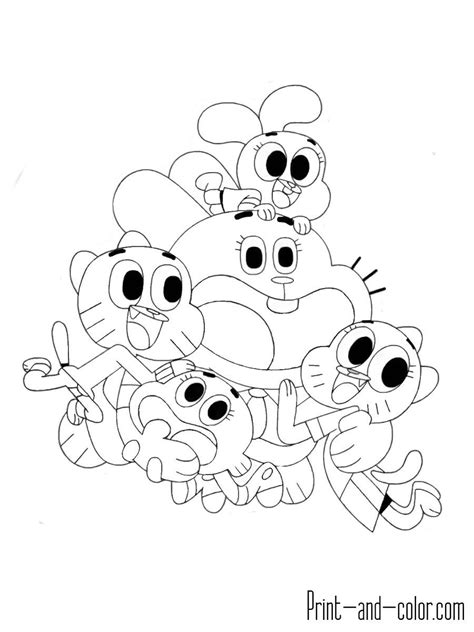 Awesome Picture Of Gumball Coloring Pages The