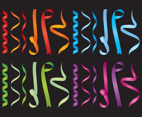 Colorful Ribbons Vector Art And Graphics
