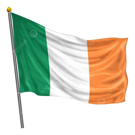 Bandera De Irlanda Ondeando Con Textura De Tela Png Irlanda Bandera