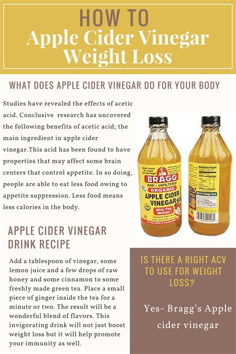 Before making any significant dietary changes, always speak to a healthcare professional. How much apple cider vinegar a day to lose weight - Ideal ...