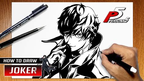 How To Draw Joker From Persona 5 Youtube