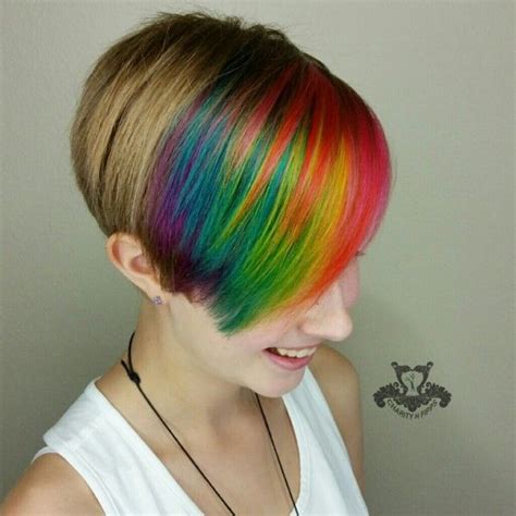 Image Result For Pixie Haircuts Dyed Pixie Hair Color Short Rainbow