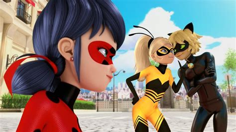 miraculous ladybug speededit cat noir falls for queen bee ladybug has romantic feelings for