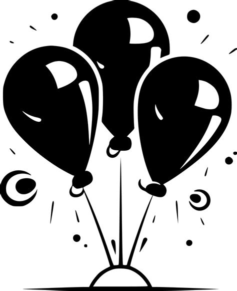 Balloons Minimalist And Simple Silhouette Vector Illustration