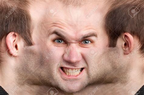 A Panoramic Face Of Very Angry Man Rwtfstockphotos