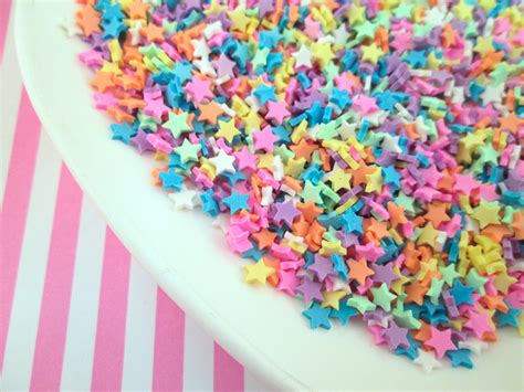 Multicolor Star Sprinkles Polymer Clay Confetti Sprinkles Etsy