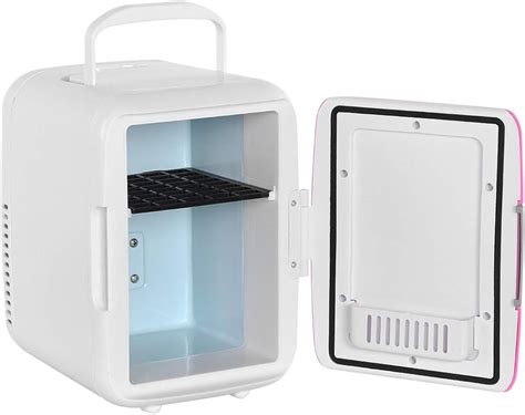 Personal Chiller Led Lighted Mini Fridge With Mirror Door Refrigerator