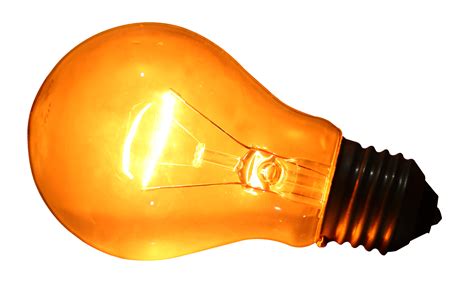Glowing Yellow Light Bulb Png Transparent Background Free Download