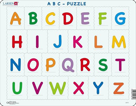 The french alphabet is the same as the english one but not all letters are pronounced the same way, and some letters can have accents, which change the way they are pronounced. Larsen legpuzzel Maxi Leren Lezen Alfabet 26 stukjes - Internet-Toys