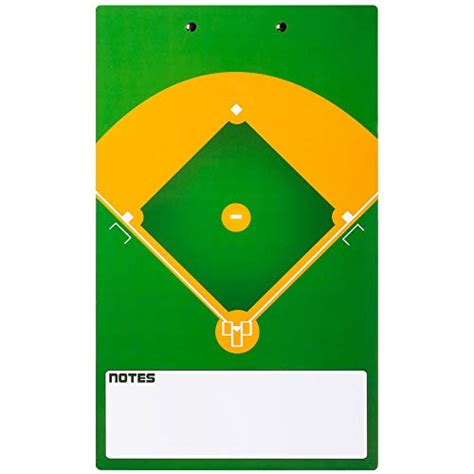 Elite Clipboards Dry Erase Baseball Coaches Clipboard Double Sided